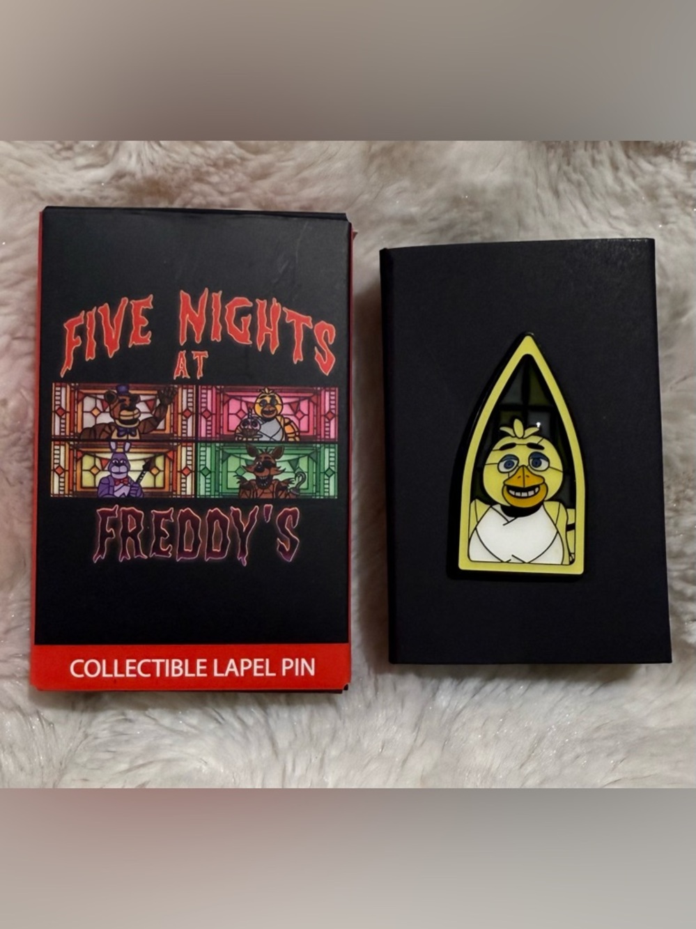 Five Nights At Freddy's Stained Glass Portrait Blind Box Enamel Pin
